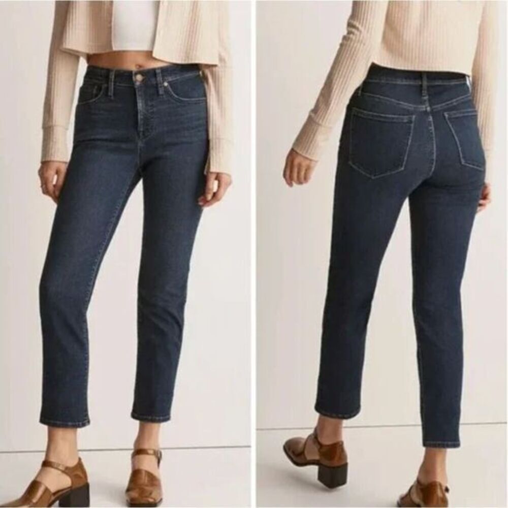 NEW Madewell Mid-Rise Stovepipe Jeans in Dahill Wash, 28